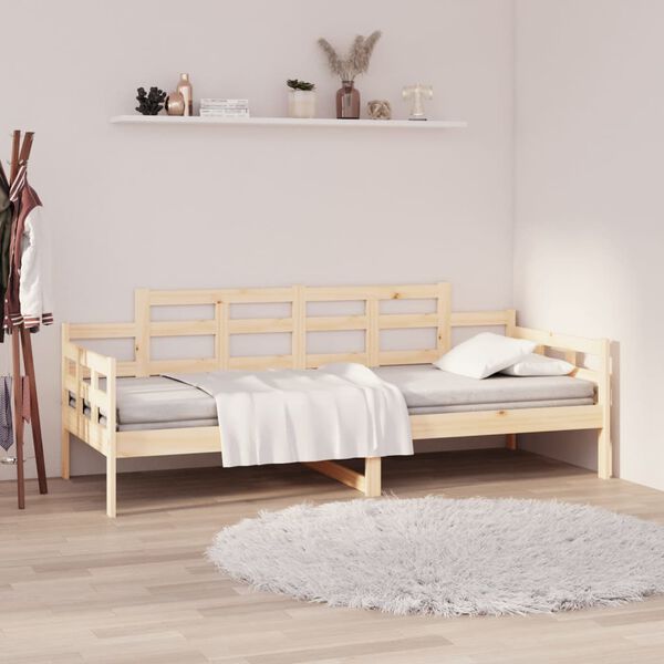 vidaXL Day Bed Natural wood Solid pine wood, plywood 35.4x78.7 in