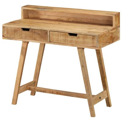 vidaXL Desk 39.4"x17.7"x35.4" Solid Rough Mango Wood