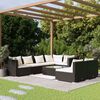 vidaXL Patio Lounge Set Black