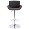 vidaXL Bar Chair Grey Fabric Standard Height-Adjustable Bar Stool