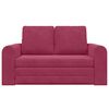 vidaXL Sofa Bed Wine Red 58.27 x 27.95 x 32.68 in Velvet