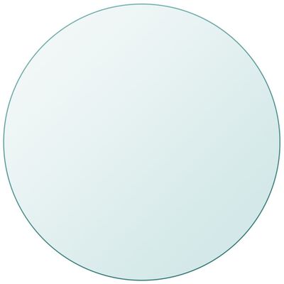 vidaXL Table Top Tempered Glass Round 27.6"