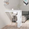vidaXL Wall Bar Table White Engineered wood Standard Bar Table