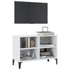 vidaXL TV Cabinet White Engineered wood, Metal Medium TV Cabinet