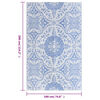vidaXL Outdoor Carpet Baby Blue Polypropylene 74.8 x 114.2 in