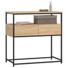 vidaXL Console Table Sonoma oak Engineered wood and metal Narrow console