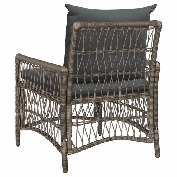 vidaXL Garden Chair Gray 60 x 70 x 78cm poly rattan
