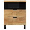 vidaXL Bedside Cabinet Brown Solid Mango Wood, Engineered Wood Medium