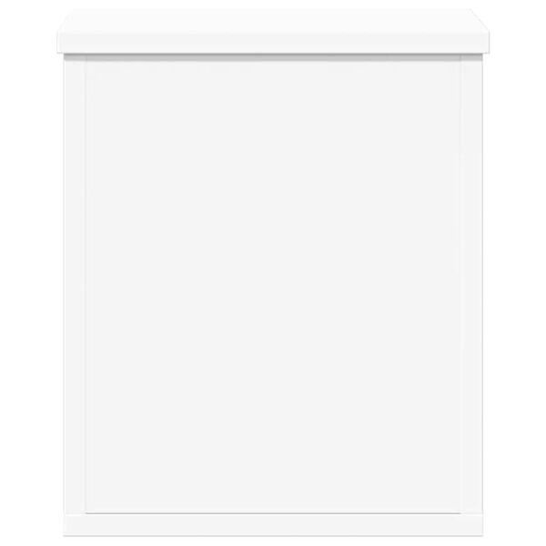 vidaXL Storage Box White Engineered Wood Medium Storage Box Square