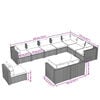 vidaXL Garden Lounge Set Black, Cream