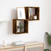 vidaXL Wall Cube Shelf Set of 2 Smoked oak Engineered wood