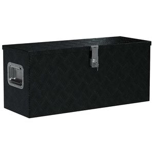 vidaXL Aluminium Box 31.5x11.8x13.8" Black