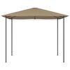 vidaXL Gazebo Taupe Fabric, steel 9.8 x 9.8 x 8.5 ft Durable Gazebo