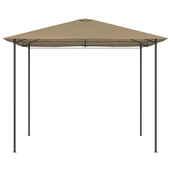 vidaXL Gazebo Taupe Fabric, steel 9.8 x 9.8 x 8.5 ft Durable Gazebo