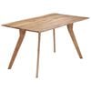 vidaXL Dining Table Natural Wood Solid Acacia wood 55.1 in Dining Table