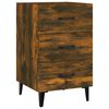 vidaXL Bedside Cabinet Smoked Oak Engineered wood, metal Standard