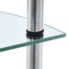 vidaXL Shelf Transparent Tempered Glass and Stainless Steel