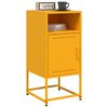vidaXL Bedside Cabinet Set of 2 Mustard Yellow Steel Medium