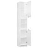 vidaXL Bathroom Cabinet High Gloss White 12.6"x13.4"x74.2" Engineered Wood