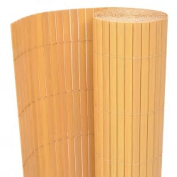 vidaXL Double-Sided Patio Fence 43.3x118.1" Yellow