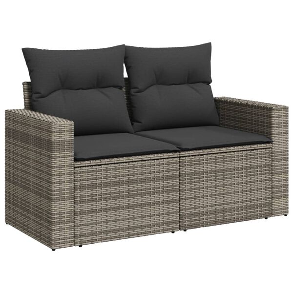 vidaXL Garden Sofa Set Grey