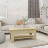 vidaXL Coffee Table Sonoma oak Engineered wood 40.2 in x 21.7 in x 16.5 in
