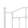 vidaXL Bed Frame White Powder-Coated Steel Single Bed Frame