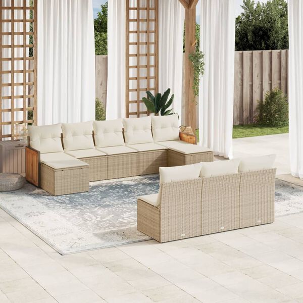 vidaXL Garden Sofa Set Beige