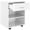 vidaXL Storage Cabinet High Gloss White Manufactured Wood Compact