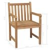 vidaXL Dining Set Natural wood Fine sanded teak hardwood Medium Durable