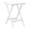 vidaXL Side Table White Solid Poplar Wood Small Foldable End Table