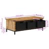 vidaXL Coffee Table with Drawers 43.3"x19.7"x15.7" Solid Wood Mango