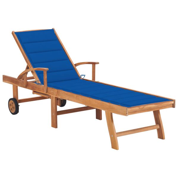 vidaXL Sun Lounger Royal Blue