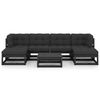 vidaXL Garden Lounge Set Black, Anthracite Solid Pine Wood, 100% Polyester