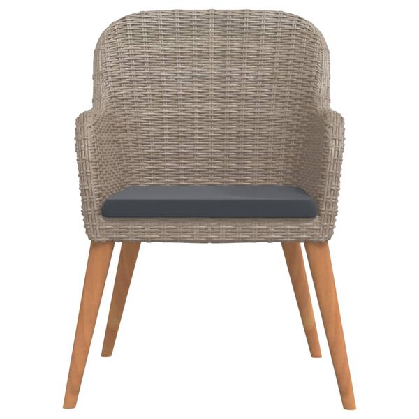 vidaXL Garden Dining Set Brown and Black