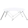vidaXL 4 Bow Bimini Top White 95.7"x(90.6"-96.1")x53.9"