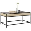 vidaXL Coffee Table Sonoma Oak Engineered wood, glass, metal Medium