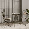 vidaXL Mosaic Bistro Set Terracotta and White
