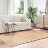 vidaXL Shaggy Rug Beige 100% Polyester 51.2 x 78.7 in Non-slip