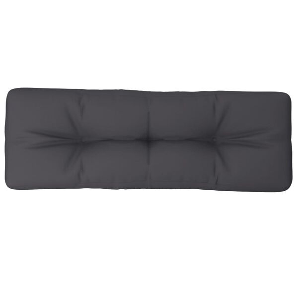 vidaXL Pallet Cushion Anthracite Polyester 47.2x15.7x4.7 in