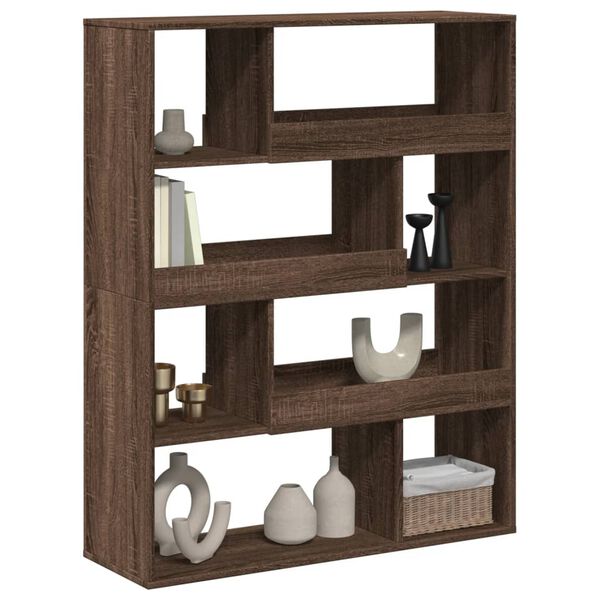 vidaXL Room Divider Brown Oak Engineered Wood Room Divider Rectangular