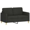 vidaXL Sofa Set Black Fabric (100% polyester), metal, textilene, plywood