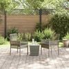 vidaXL Garden Bistro Set 3 pcs Grey Poly Rattan