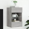 vidaXL TV Wall Cabinet Grey Sonoma Engineered wood Compact Modern