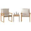vidaXL Bistro Set Beige and brown mix PE rattan Medium