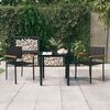 vidaXL Garden Dining Set Black