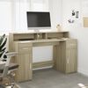 vidaXL Desk Sonoma Oak Engineered Wood Medium Desk Rectangular