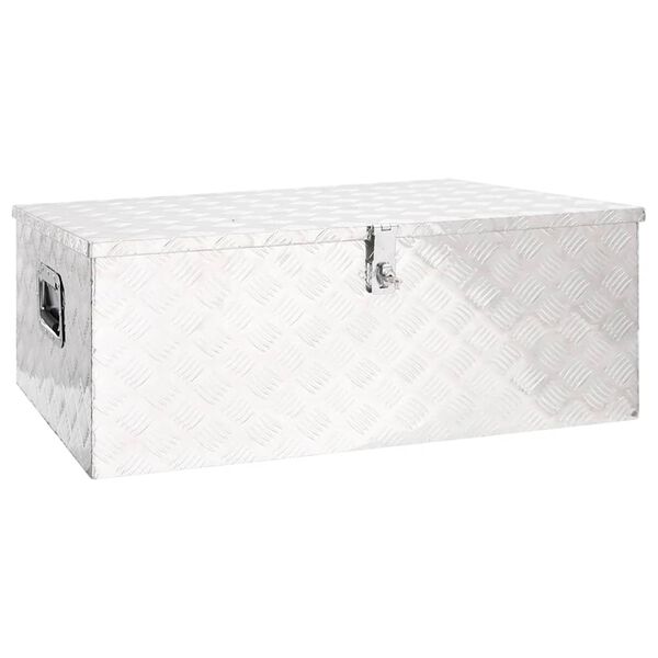 vidaXL Storage Box Silver 39.4"x21.7"x14.6" Aluminum