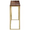 vidaXL Console Table Gold Stainless steel, solid wood Large