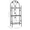 vidaXL Plant Rack Black Powder-coated iron Medium Decorative Inlays